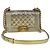 CHANEL Borsa a Spalla Boy Chanel Matelassé Catena Patente Oro CC Auth 106721SAM D'oro