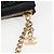 CHANEL Borsa a Mano con Catena in Pelle di Agnello Nera Oro CC Auth yk18016M Nero D'oro - vista 8