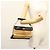 CHANEL Borsa a Mano Choco Bar in Pelle di Agnello Beige Nera CC Auth 123516V Nero - vista 27