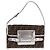 Borsa a Spalla in Tela Zucca FENDI Nera Marrone Auth 169711V Nero - vista 13