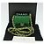 CHANEL Mini Matelassé Borsa a Spalla con Catena Satin Verde Oro CC Auth 51271V D'oro - vista 12