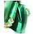 CHANEL Mini Matelassé Borsa a Spalla con Catena Satin Verde Oro CC Auth 51271V D'oro - vista 23