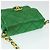 CHANEL Mini Matelassé Borsa a Spalla con Catena Satin Verde Oro CC Auth 51271V D'oro - vista 6