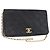 CHANEL Borsa a Spalla Matelassé in Pelle di Agnello Nera Oro CC Auth bs34016 Nero D'oro