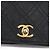 CHANEL Borsa a Spalla Matelassé in Pelle di Agnello Nera Oro CC Auth bs34016 Nero D'oro - vista 17