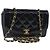 CHANEL Borsa a Spalla Diana Matelassé Catena Patent Nero Oro CC Auth 103804A D'oro