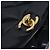 CHANEL Borsa a Spalla Diana Matelassé Catena Patent Nero Oro CC Auth 103804A D'oro - vista 17