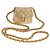 CHANEL Mini Mini Matelassé 7 Borsa a Catena in Pelle di Agnello Oro CC Auth 120870SAV