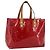 LOUIS VUITTON Borsa Reade PM Monogram Vernis Pomme D'amour M91990 LV Auth 169598 Rosso