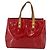 LOUIS VUITTON Borsa Reade PM Monogram Vernis Pomme D'amour M91990 LV Auth 169598 Rosso - vista 3