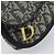 Pochette in Tela Trotter Christian Dior Blu Navy Oro Auth 170701 D'oro - vista 12