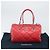 Borsa Boston in pelle CHANEL con catena 2 in 1 Rossa Argento CC Auth 169810SAM Rosso - vista 27