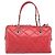 Borsa Boston in pelle CHANEL con catena 2 in 1 Rossa Argento CC Auth 169810SAM Rosso - vista 3