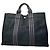 Vintage Hermès Canvas Tote Bag Schwarz