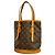 Borsa Tote Bucket PM Monogram Louis Vuitton Marrone