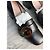 Mocassini in pelle nera Horsebit Gucci Nero - vista 5
