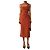 Jacquemus Rust Raphia drapierte Midi-Kleid - Größe UK 6 Braun