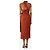 Jacquemus Rust Raphia drapierte Midi-Kleid - Größe UK 6 Braun - Ansicht 2