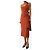 Jacquemus Rust Raphia drapierte Midi-Kleid - Größe UK 6 Braun - Ansicht 3