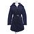 Abrigo de Plumas Moncler POITIERS Azul Azul marino