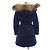 Abrigo de Plumas Moncler POITIERS Azul Azul marino - vista 2