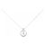 Autre Marque Collana in oro bianco K10 con topazio bianco e diamante Argento