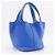 Borsa Hermès Picotin Lock in taurillon Clémence Blu - vista 3