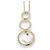 Colar Pendente de Anel Swarovski Dourado - vista 2