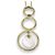 Colar Pendente de Anel Swarovski Dourado - vista 3