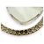 Colar Pendente de Anel Swarovski Dourado - vista 4