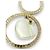 Colar Pendente de Anel Swarovski Dourado - vista 5
