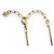 Colar Pendente de Anel Swarovski Dourado - vista 6