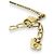 Colar Pendente de Anel Swarovski Dourado - vista 7