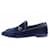Gucci Mocassini blu in velluto - vista 3