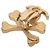 Orecchini in osso con il logo Coco di Chanel Beige D'oro - vista 3