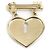 Spilla Cuore con Lucchetto e Chiave Chanel Rosa D'oro - vista 6