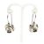 Orecchini a goccia Chanel bianco sporco e argento