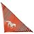 Foulard in seta Hermès Arancione Triangolare H Au Galop Rosso - vista 2