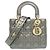 Dior Grigio Piccola Cannage in Agnello Metallico My ABCDior Lady Dior Marrone