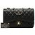 Chanel Nero Jumbo Classico Caviar Doppio Flap - vista 8