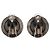 Orecchini a clip in ottone placcato argento Chanel - vista 2