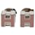 Hermès Pink Palladium Plated and Enamel Cage D H Push Back Earrings  - view 1