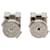 Hermès Pink Palladium Plated and Enamel Cage D H Push Back Earrings  - view 2