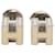 Hermès Silver Palladium Plated Cage D H Cube Earrings Silvery  - view 1