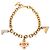 Bracciale Charm Love Letters in ottone placcato oro e strass Louis Vuitton D'oro