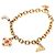 Bracciale Charm Love Letters in ottone placcato oro e strass Louis Vuitton D'oro - vista 2