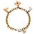 Bracciale Charm Love Letters in ottone placcato oro e strass Louis Vuitton D'oro - vista 3
