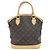 Louis Vuitton Monogram Lockit Handtasche Braun Monogramm