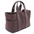 Borsa in pelle e tela Acapulco PM di Hermès Marrone - vista 5