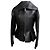 Giacca Peplum Givenchy in Pelle Nera Nero